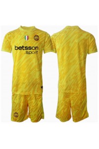 Inter Milan Keeper Babyklær Borte Fotballdrakt til barn 2024-25 Korte ermer (+ Korte bukser)